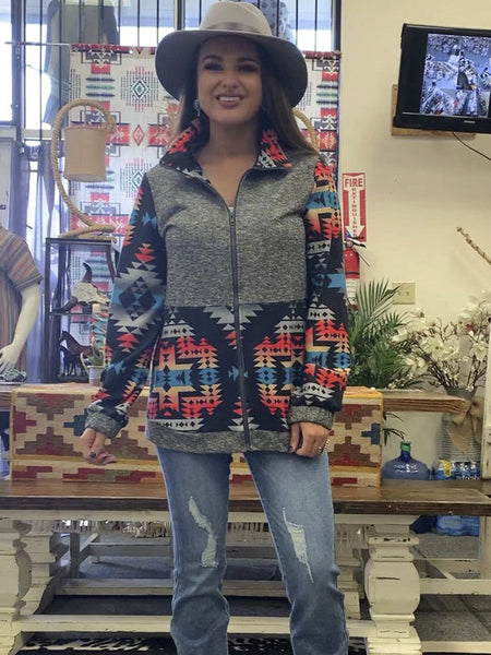 Patron Aztec Zip Up