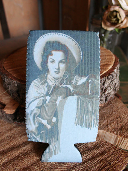 Vintage Cowgirl Can Coolers